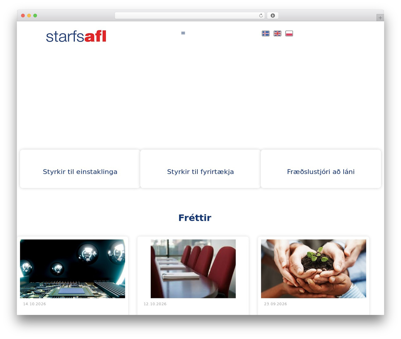 Page Builder Framework - Child theme WordPress - starfsafl.is