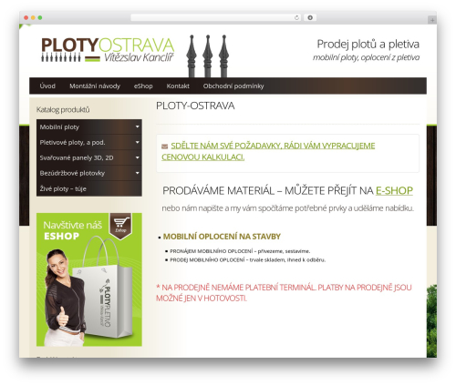 Odstupenie od zmluvy WordPress plugin - ploty-ostrava.cz