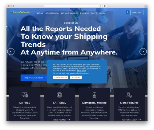 Techno WordPress theme - shippingauditor.com