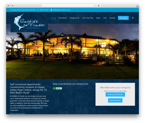 The7 theme WordPress - sailfishonfraser.com.au