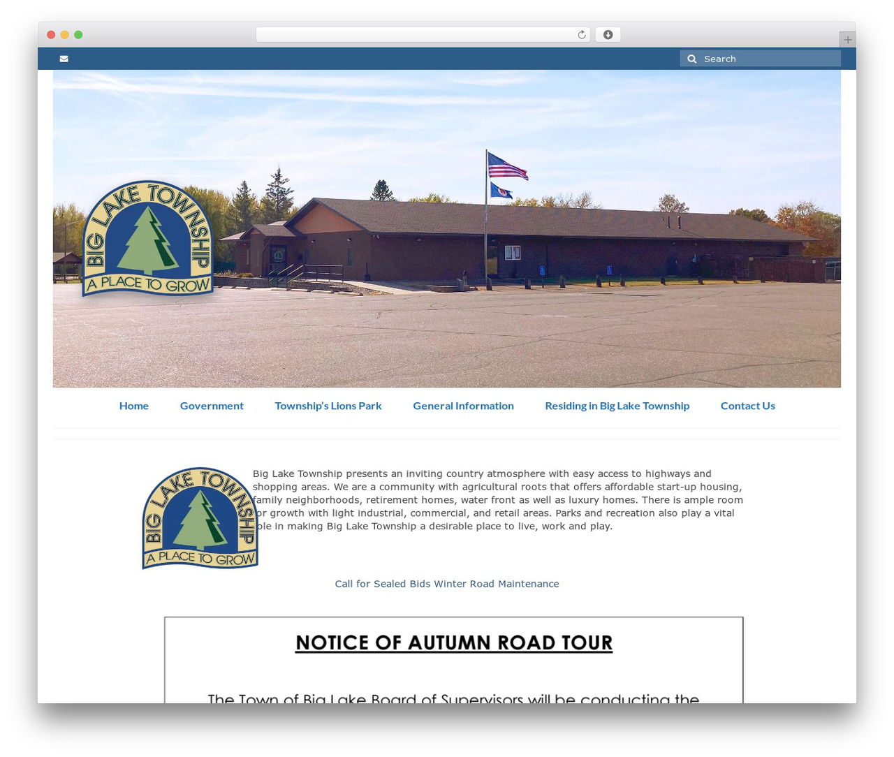 Virtue WordPress theme - biglaketownship.com Virtue WordPress theme - biglaketownship.com