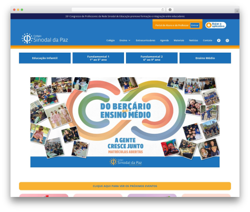 WordPress theme Brcore - www.colegiosinodaldapaz.org.br