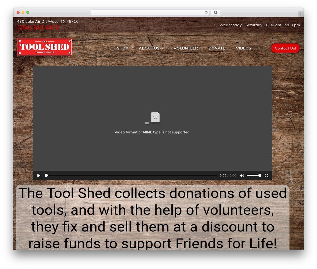 WordPress theme Mucha - toolshedwaco.org