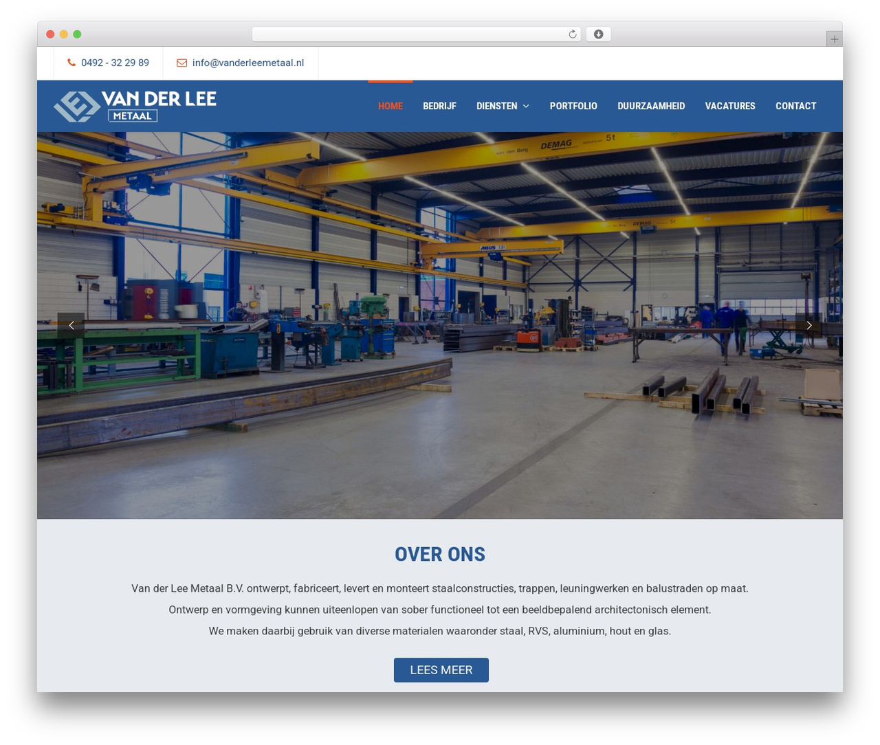 WP theme Konstruct - vanderleemetaal.nl