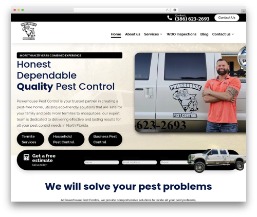 Divi WordPress theme - powerhousepestfl.com