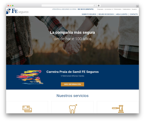 Theme WordPress MaterialWP - fe-seguros.com