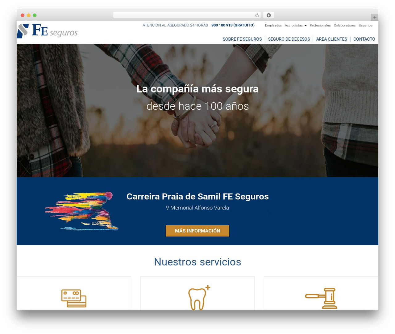 Theme WordPress MaterialWP - fe-seguros.com