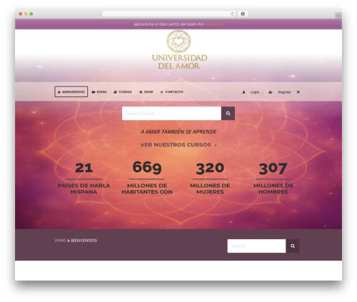 Designthemes webinar WordPress plugin - universidaddelamor.org