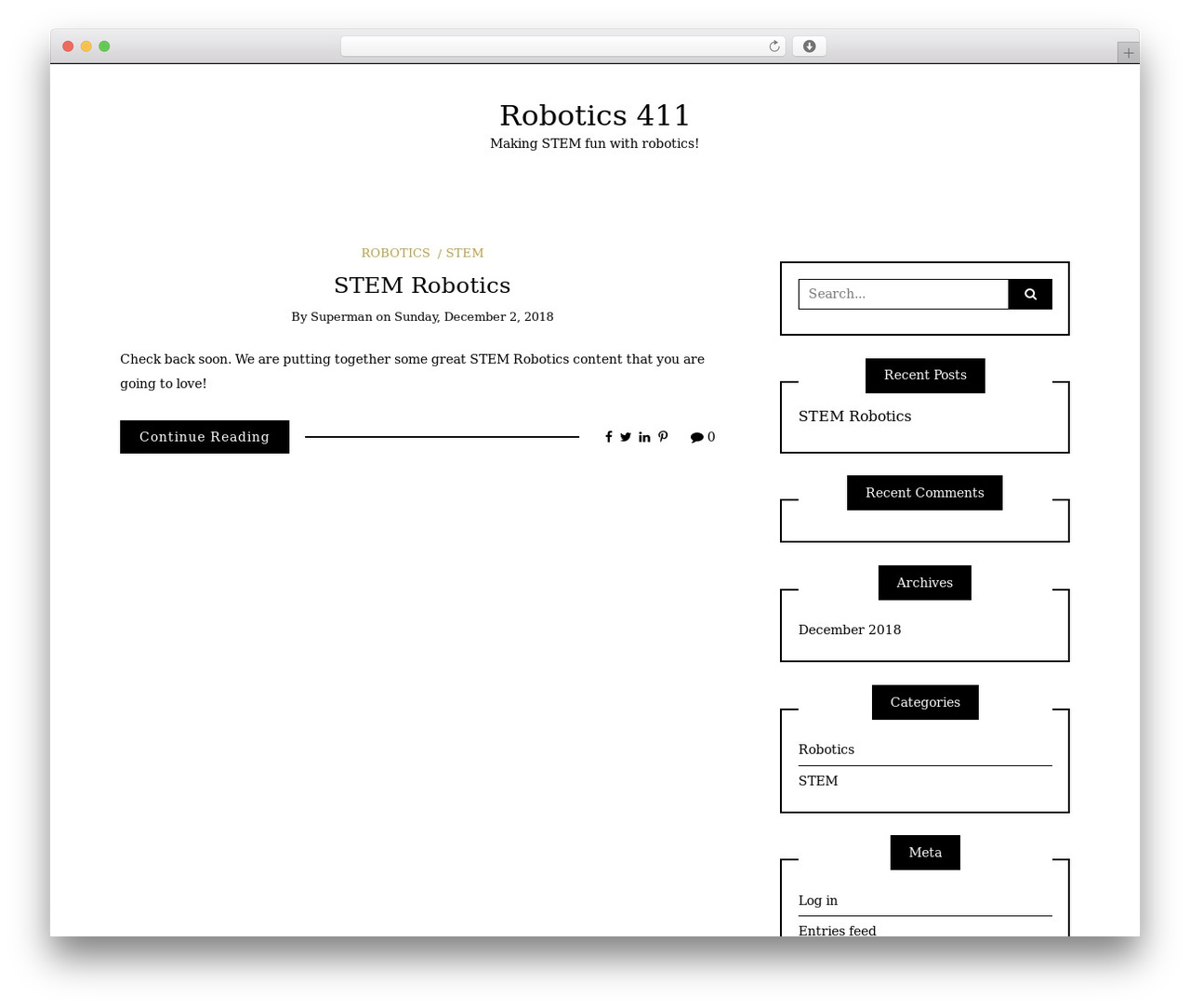 Writee free WordPress theme - robotics411.com