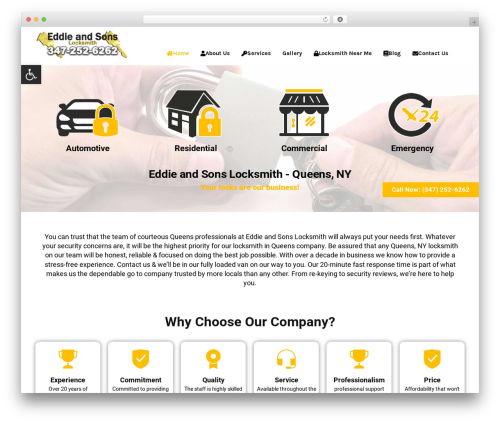 Atlanta WordPress theme - nyqueenslocksmith.com