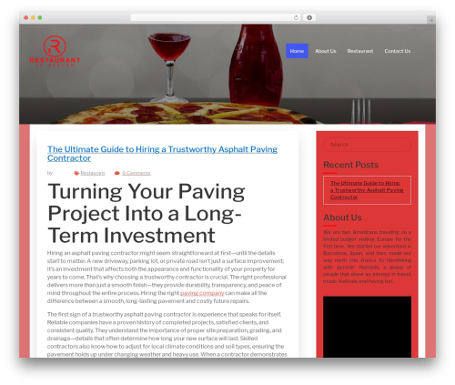 elemento premium WordPress theme - restaurantlesablon.com