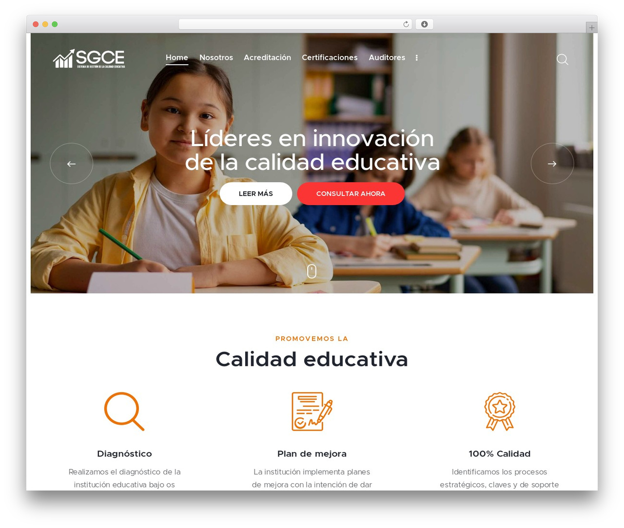 Learnify WordPress theme - sgce-int.org
