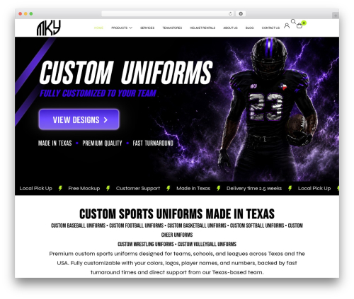 Natsy WordPress theme for business - mkyapparels.com