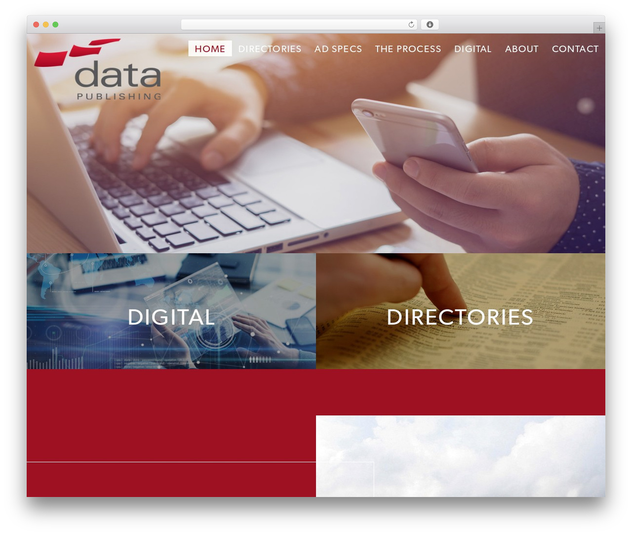Theme WordPress Data Publishing by Three Ring Focus - datapublishing.com