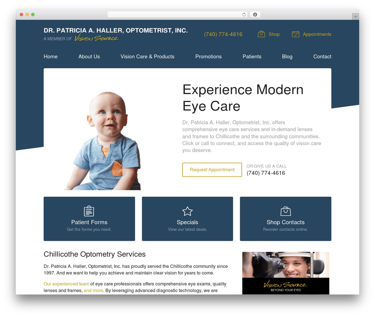 VS Theme #3 WordPress theme - visionsource-drhaller.com