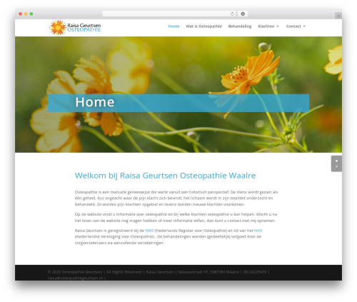 Divi WordPress theme - osteopathiegeurtsen.nl