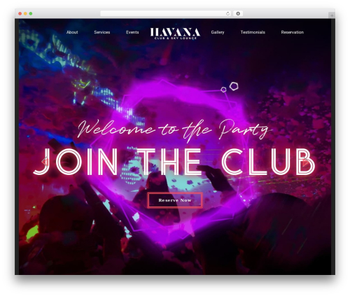 DJO WP theme - havanaclubandskylounge.com