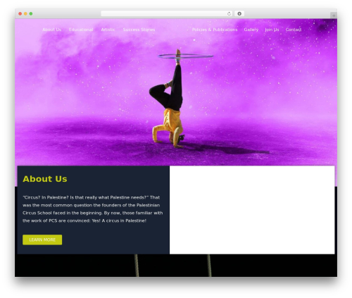 Slide WordPress page template - palcircus.ps