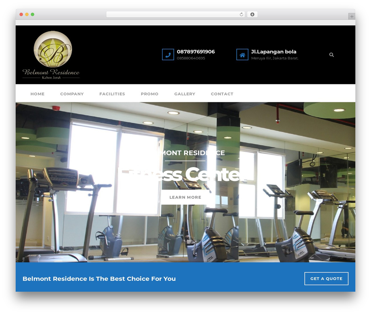 Structure top WordPress theme - belmontresidence.com