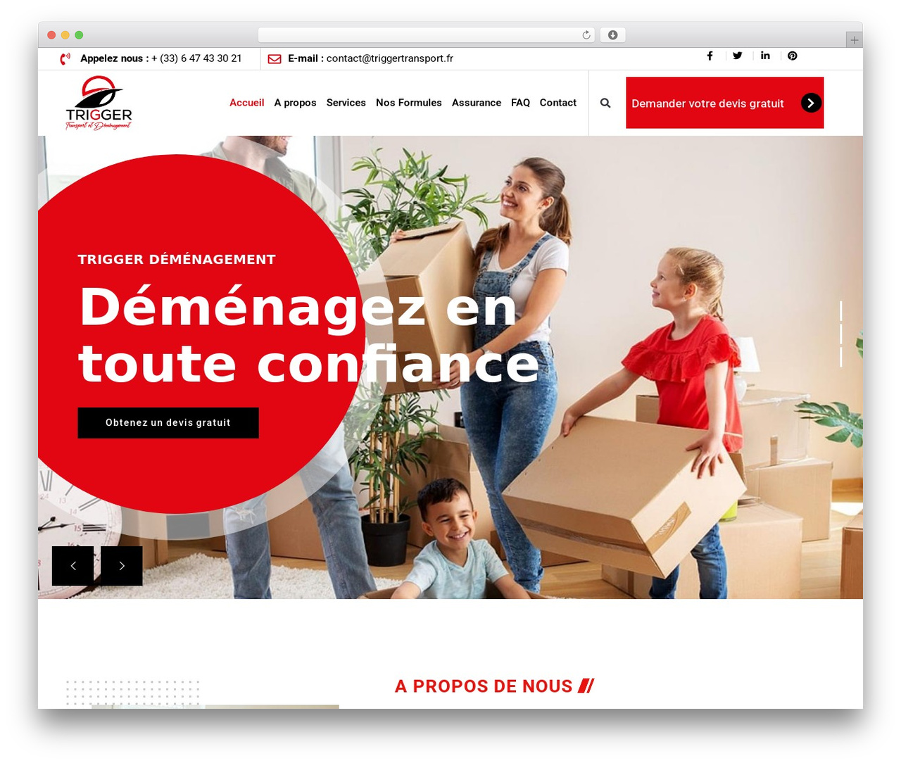 Theme WordPress Trigger - triggertransport.fr