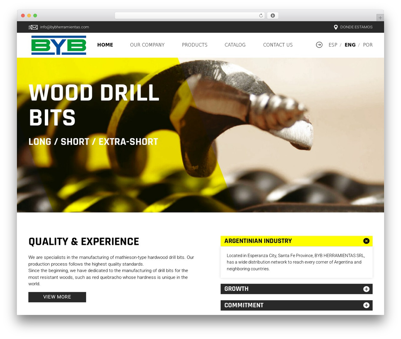 WordPress theme BYB - bybherramientas.com
