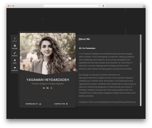 Ryancv plugin WordPress plugin - yasaman.design