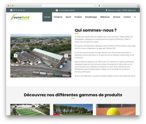 WordPress theme UnfinityPlus - eurofield.fr