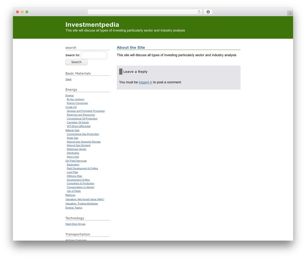 WordPress website theme NotesIL - investmentpedia.net