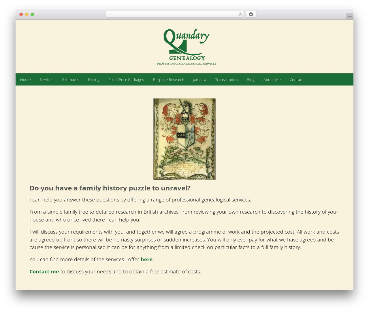WP-Forge theme WordPress - quandarygenealogy.com