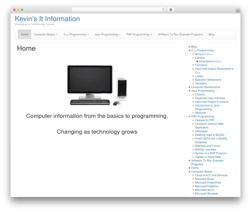 Bootstrap Basic WordPress theme - kevinsitinfo.info