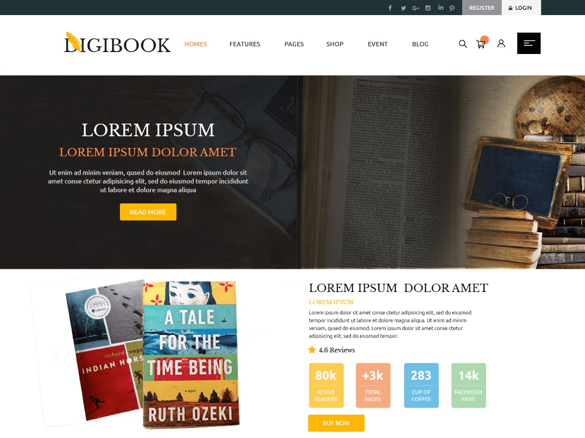 Digital Books WordPress store theme
