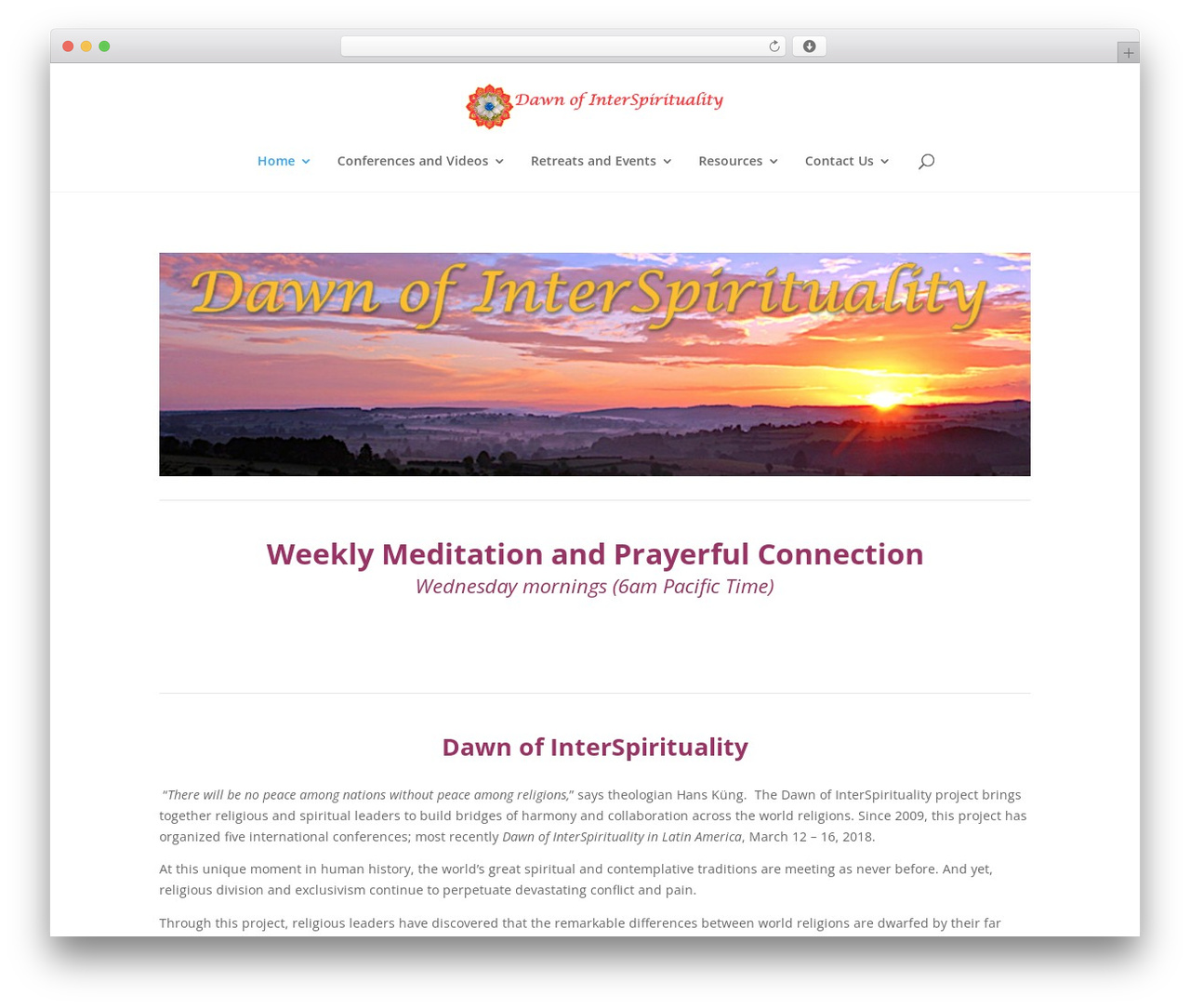 Divi WordPress theme - dawnofinterspirituality.org