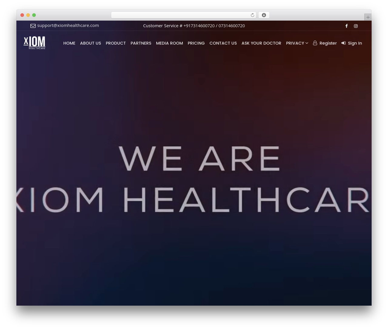 Rare WordPress theme - xiomhealthcare.com