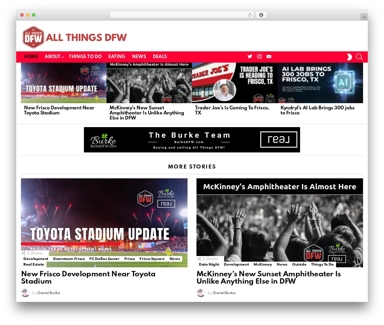Theme WordPress Bimber - allthingsdfw.com