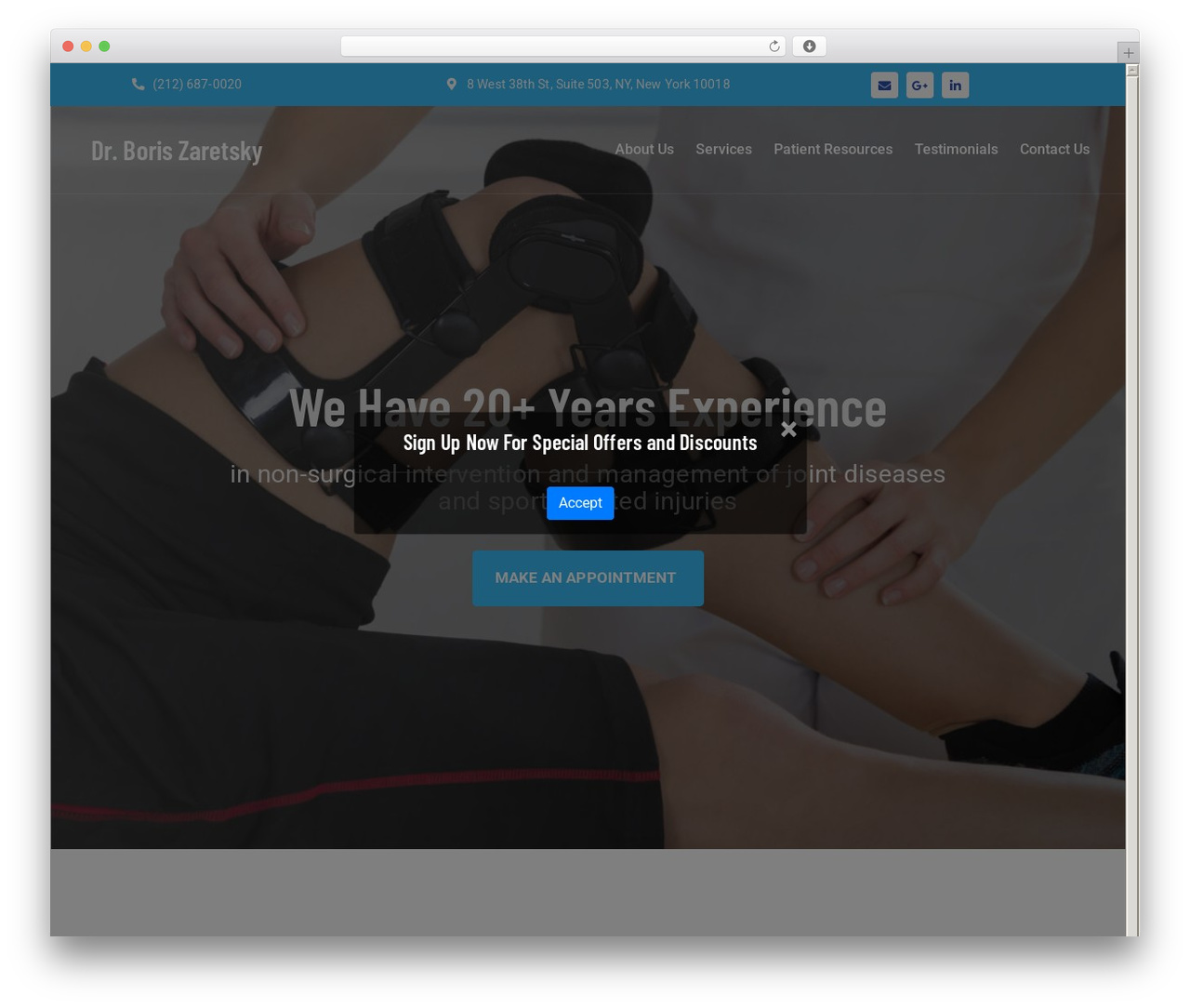 uTech theme WordPress - drzaretsky.com