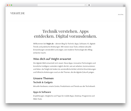 WordPress theme Genesis - veight.de