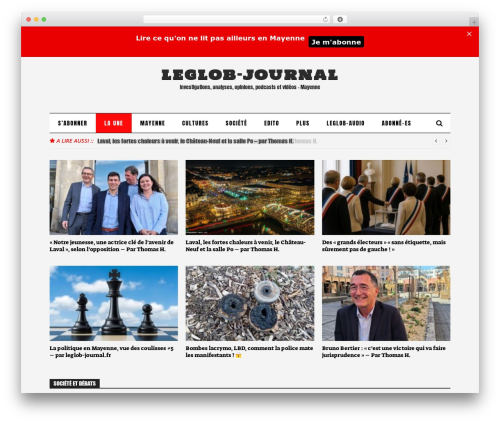 WordPress theme Glob Pro - leglob-journal.fr