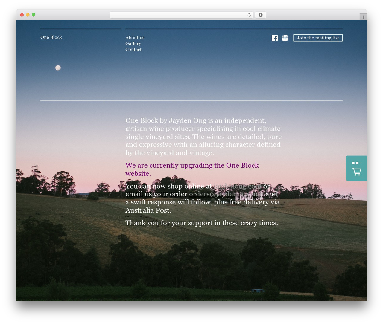 WordPress theme One Block - oneblock.com.au