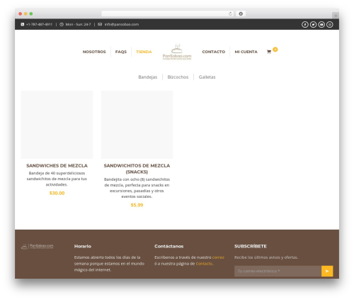 Bakery WordPress website theme - pansobao.com