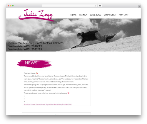 Best WordPress theme Eight Degree - julie-zogg.ch