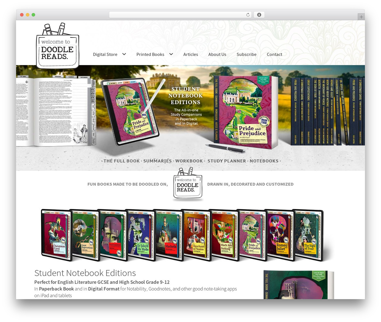 Storefront WordPress theme - doodlereads.com