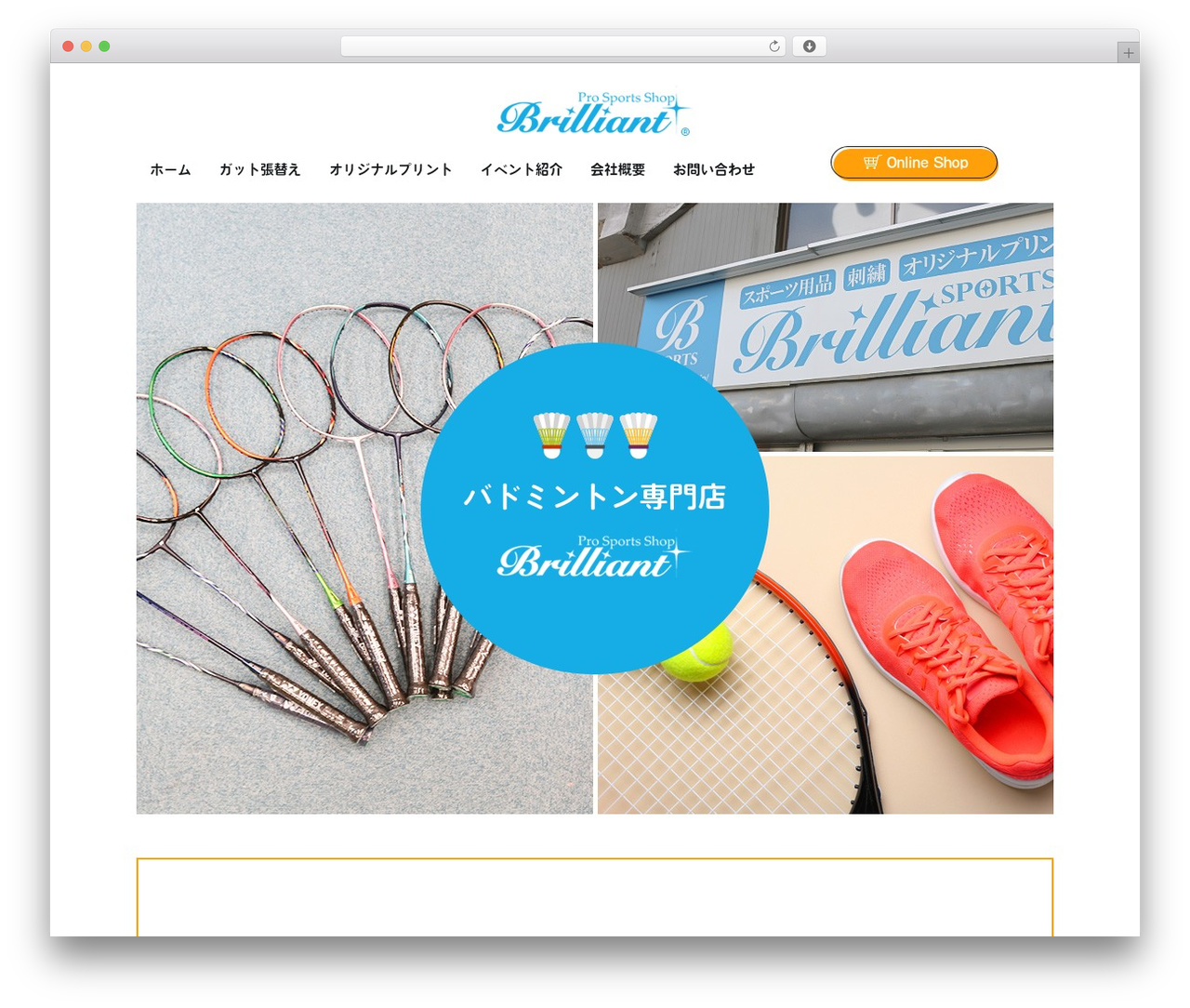 Themify Basic WordPress theme - brilliantsports.jp