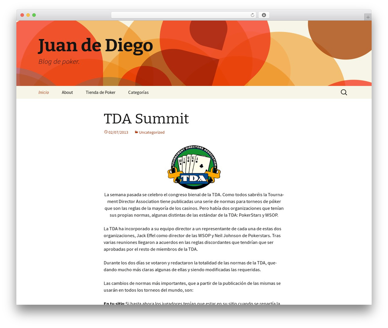 WP theme WordPress Theme Number - juandediego.es