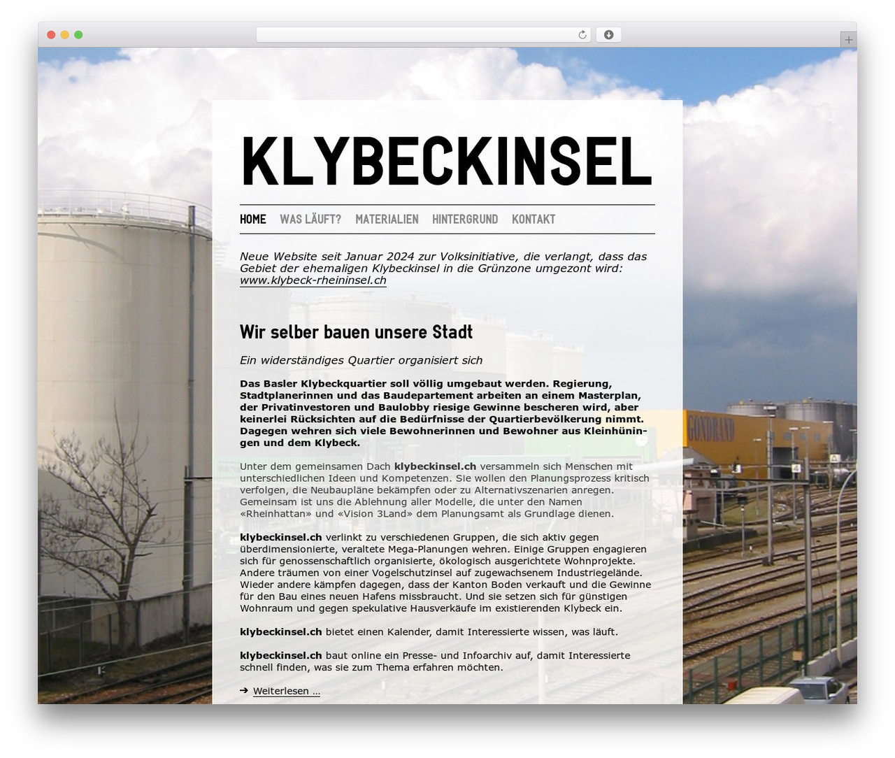 Bytes & Bones WP theme - klybeckinsel.ch