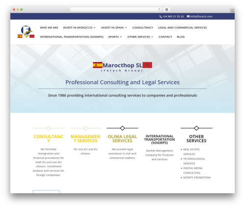 Divi WordPress theme - farach.com