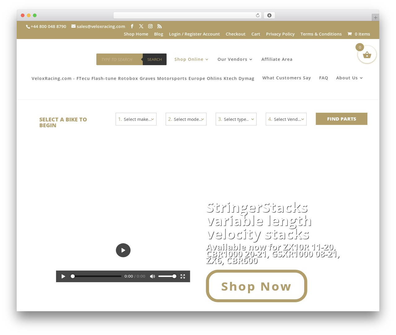 WordPress theme Divi - veloxracing.com