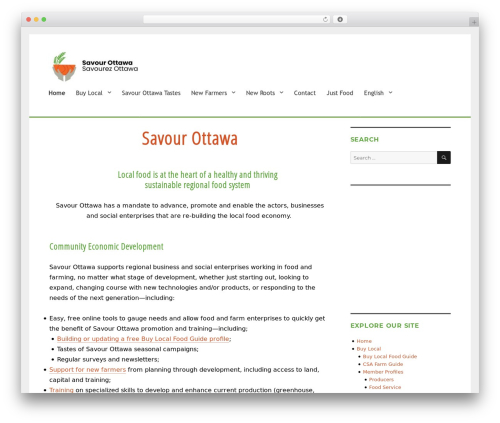 2016 Child WordPress theme - savourottawa.ca