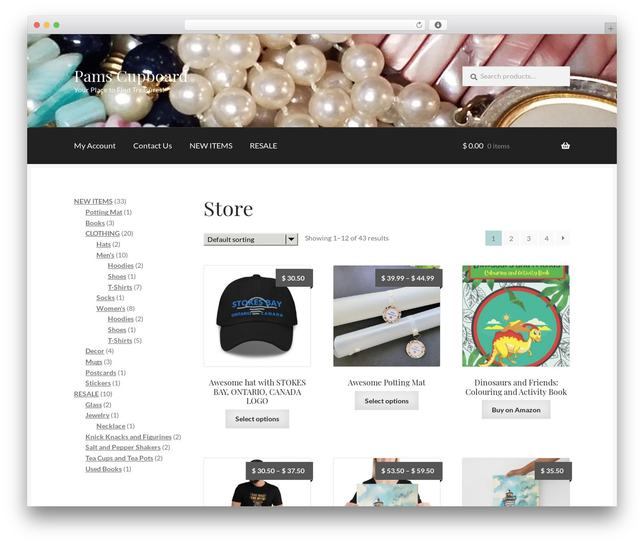 Boutique WordPress theme - pamscupboard.com