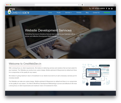 CmsWebDev WordPress theme - cmswebdev.in