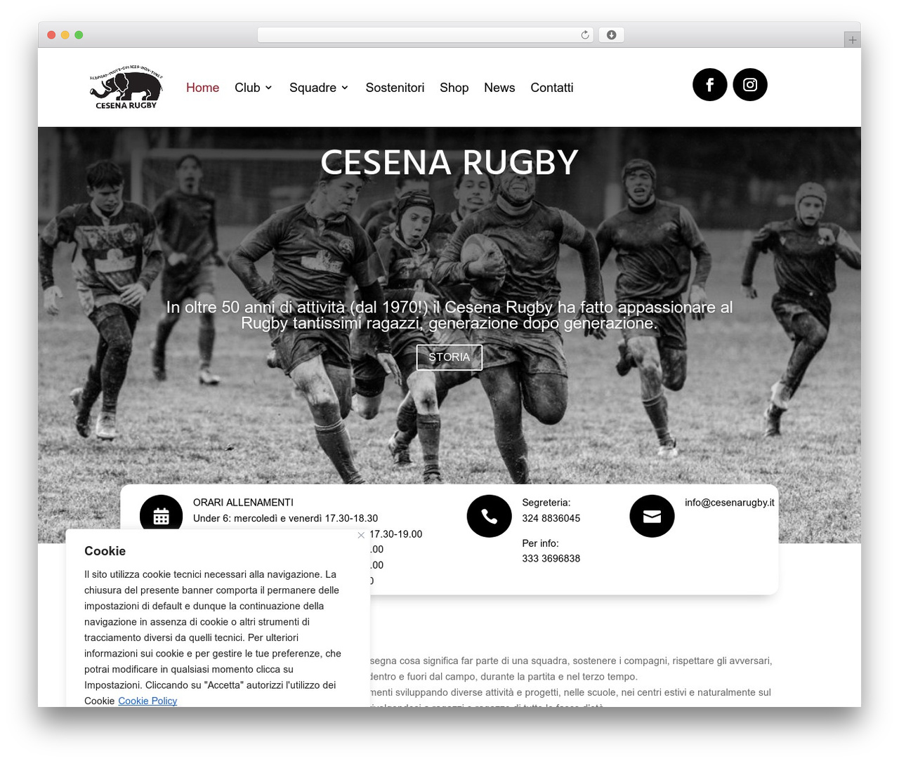Divi theme WordPress - cesenarugby.it